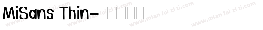 MiSans Thin字体转换
